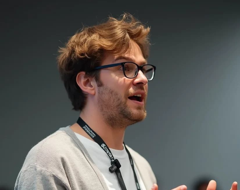 Speaker präsentiert Maßnahmenplan im Workshop